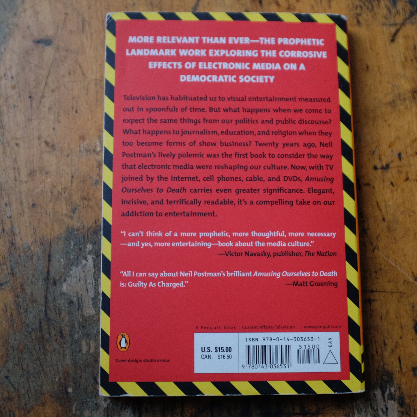 Amusing Ourselves To Death by Neil Postman