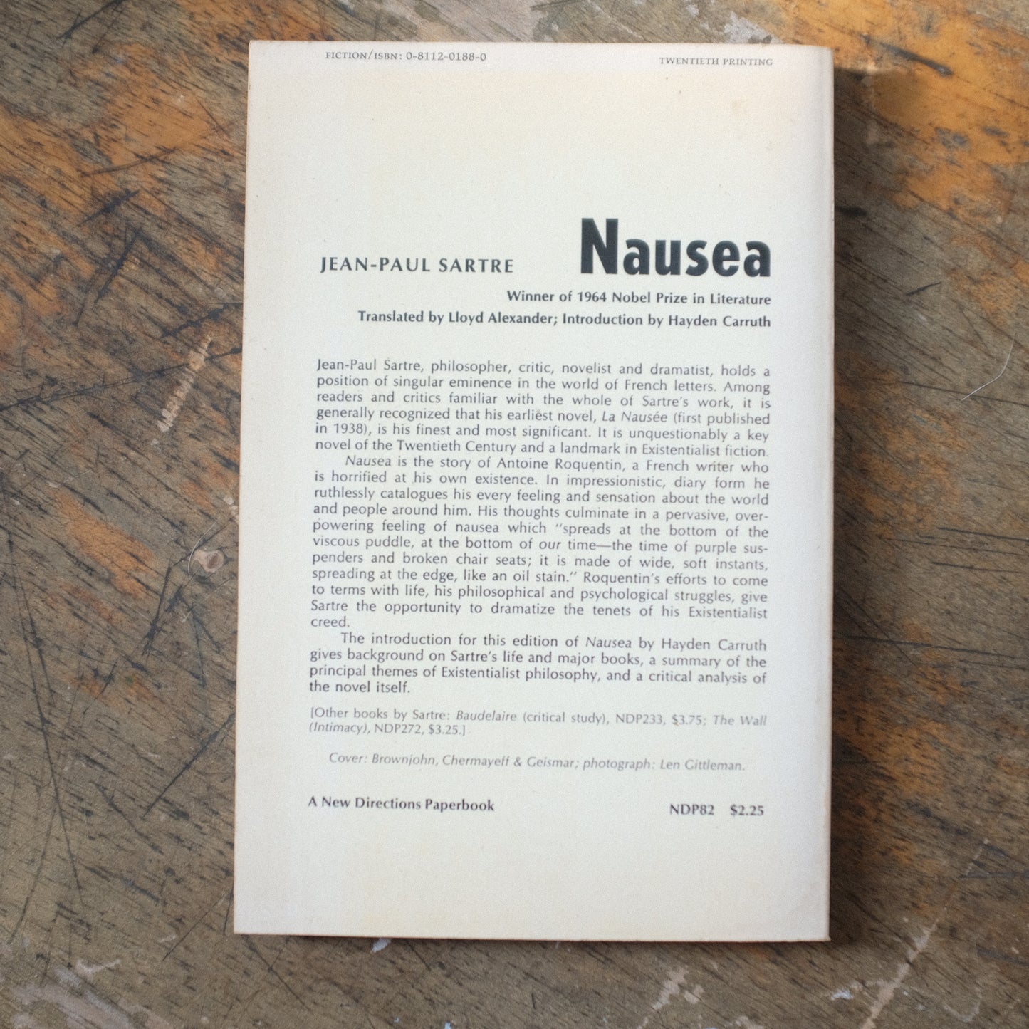 Nausea by Jean-Paul Sarte