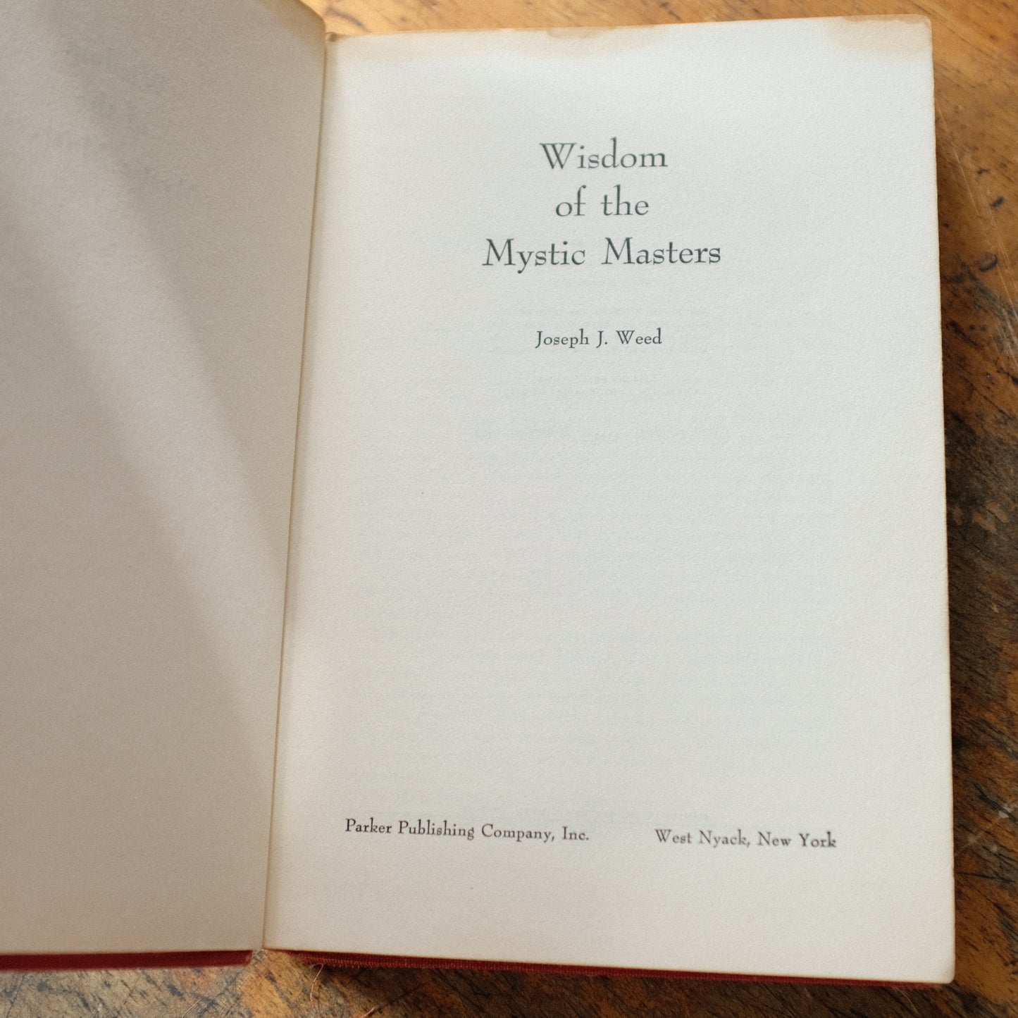 Wisdom of the Mystic Masters by Joseph Weed