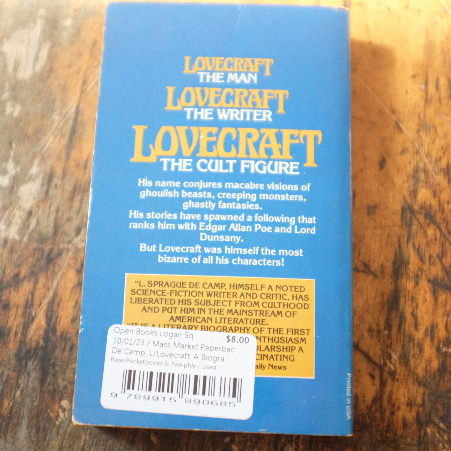 Lovecraft: A Biography by L. Sprague De Camp